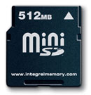 Mini-SD Memory Card 512 MB