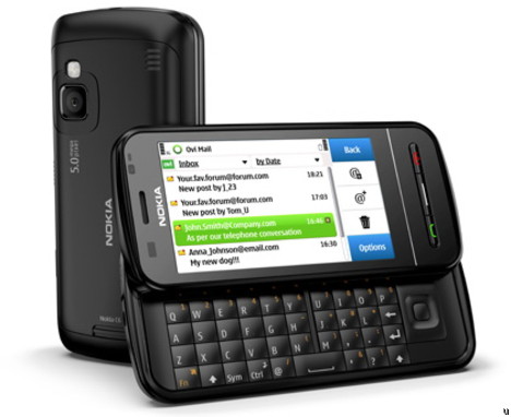 Nokia C6 Mobile Phone - Black with QWERTY keypad