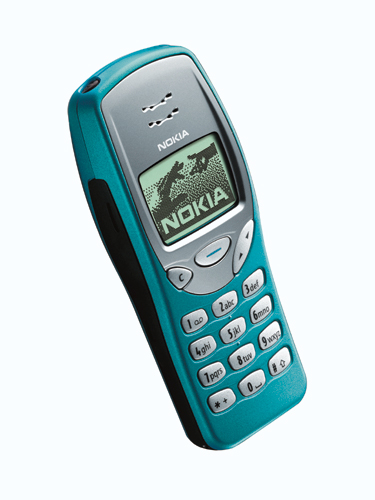 Nokia 3210 Mobile Phone with GSM 900 and GSM 1800. Use Xpress-on covers to persoanlis the phone